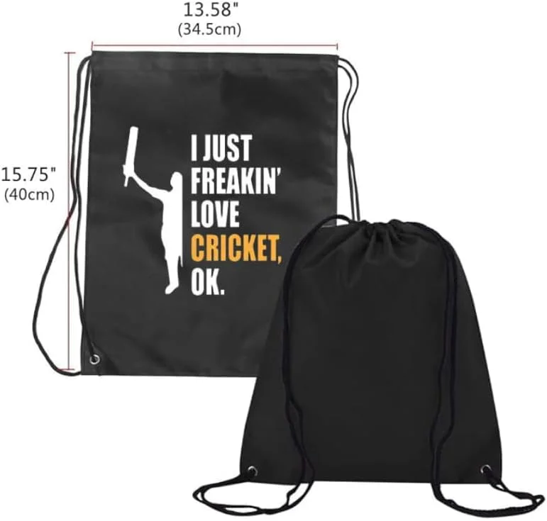 ست ۳ عددی کیف بند دار با طرح کریکت - کوله پشتی ورزشی بادوام برای بزرگسالان، مناسب برای باشگاه، مسافرت و استفاده روزمره، سبک وزن با طرح کریکت برای استفاده روزانه