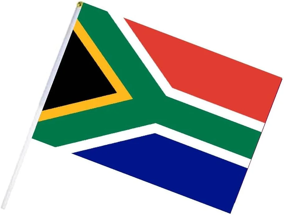 مجموعه لوازم طرفداران ورزشی آفریقای جنوبی - بسته 3 عددی - کیف بند دار، پرچم دستی و کلاه - مجموعه لوازم طرفداران ورزشی آفریقای جنوبی - ایده آل برای مسابقات و رویدادهای ورزشی