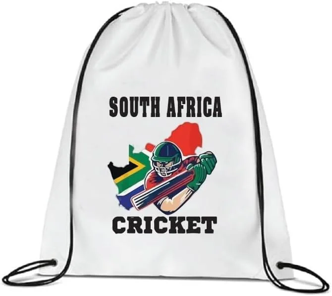 مجموعه لوازم طرفداران ورزشی آفریقای جنوبی - بسته 3 عددی - کیف بند دار، پرچم دستی و کلاه - مجموعه لوازم طرفداران ورزشی آفریقای جنوبی - ایده آل برای مسابقات و رویدادهای ورزشی