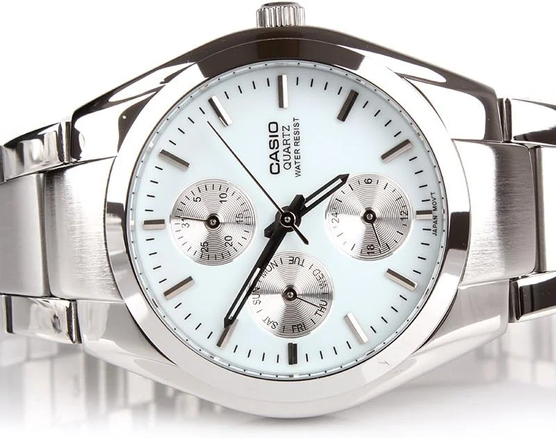 ساعت مچی مردانه کاسیو - مدل MTP-1191A-7ADF صفحه سفید، بند نقره ای ساعت مچی مردانه کاسیو - مدل MTP-1191A-7ADF صفحه سفید، بند نقره ای