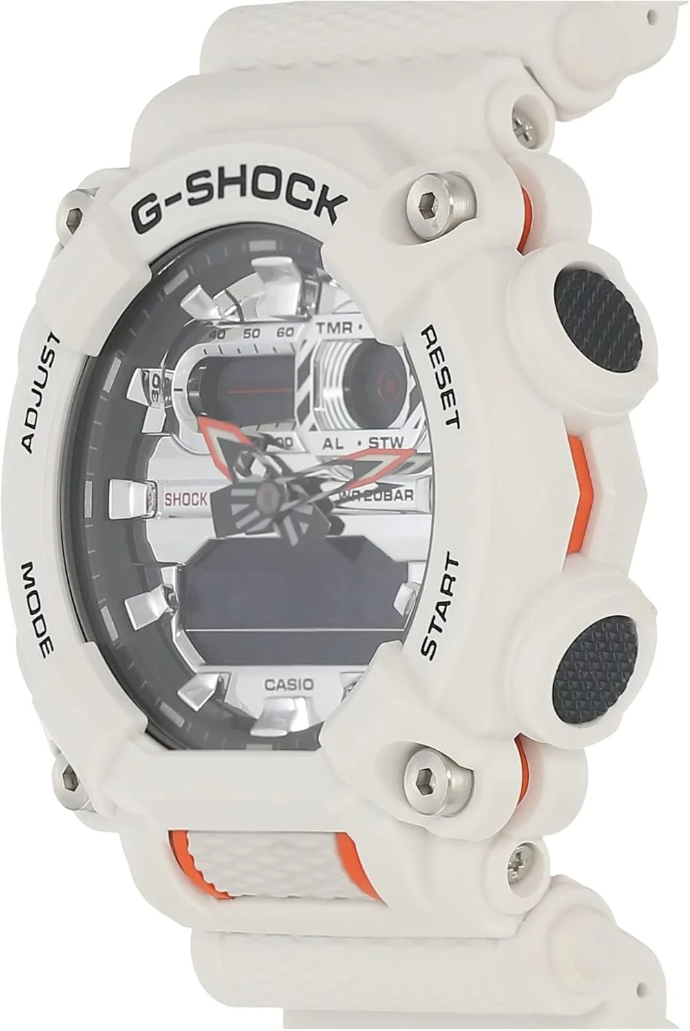 ساعت کاسیو جی-شاک - صفحه سفید مدل GA-900AS-7ADR، بند سفید ساعت کاسیو جی-شاک - صفحه سفید مدل GA-900AS-7ADR، بند سفید