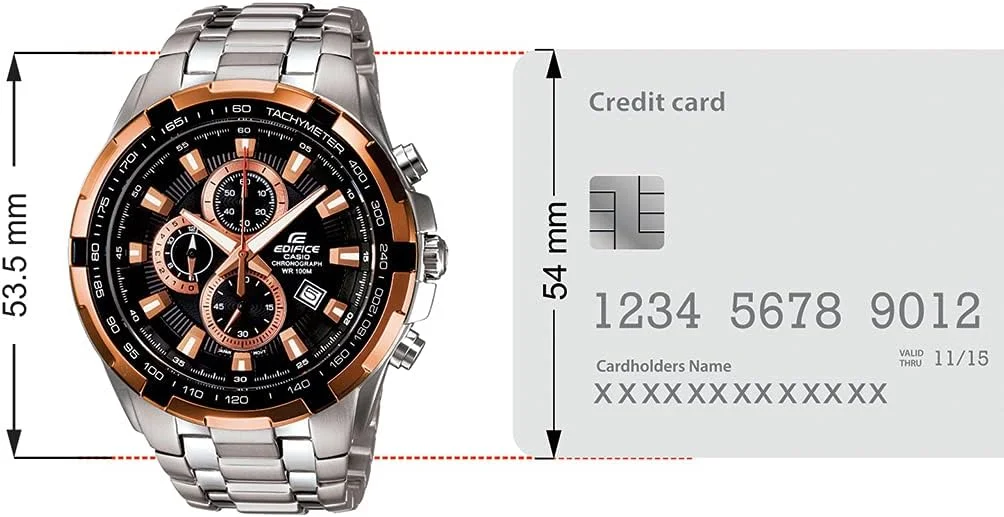 ساعت مچی مردانه کاسیو ادیفایس صفحه مشکی استیل آنالوگ