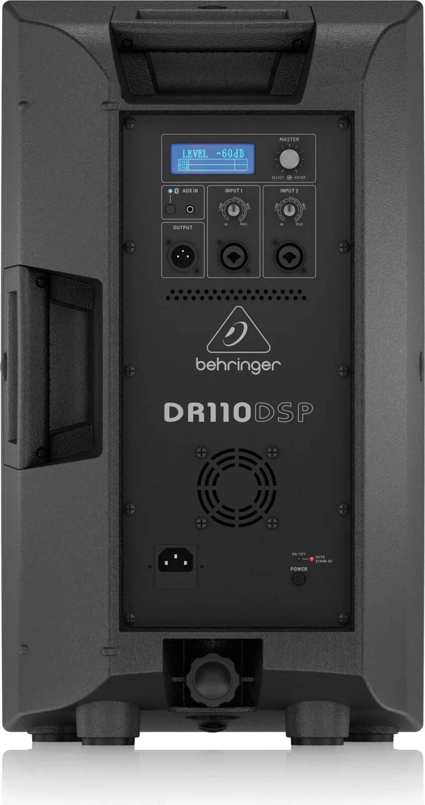 اسپیکر اکتیو 10 اینچی بهرینگر مدل DR110DSP با توان 1000 وات، دارای پردازنده DSP و میکسر 2 کاناله، آمپلی فایر و درایور قدرتمند، قطعات با کیفیت و ساختار مقاوم | DR110DSP