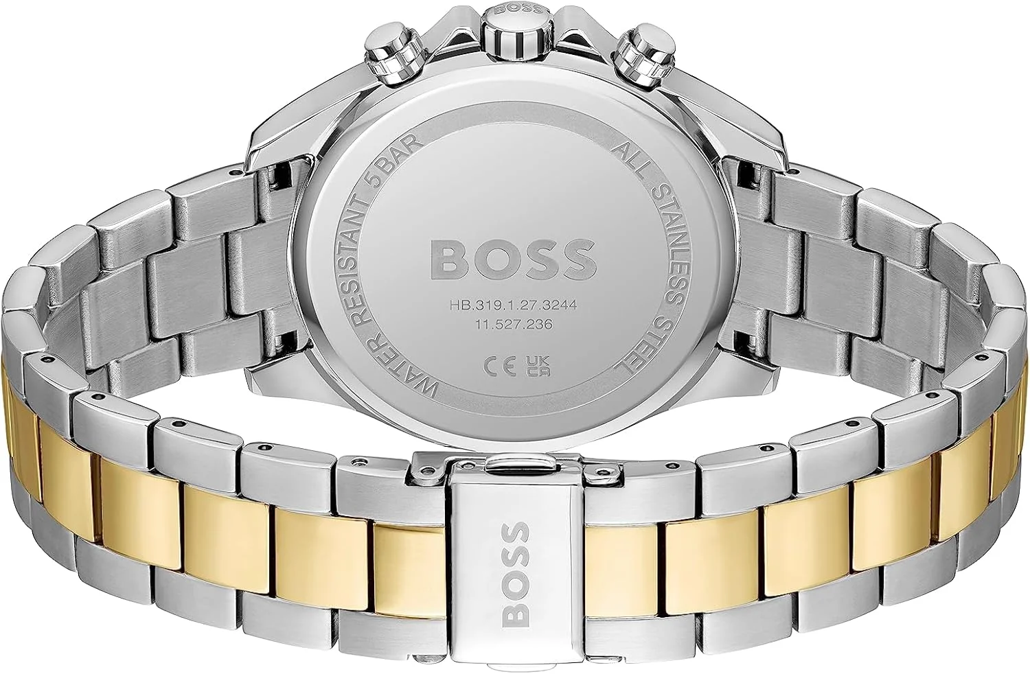 ساعت مچی زنانه BOSS NOVIA با صفحه طلایی و بند استیل دو رنگ - مدل 1502618 ساعت مچی زنانه BOSS NOVIA با صفحه طلایی و بند استیل دو رنگ - مدل 1502618