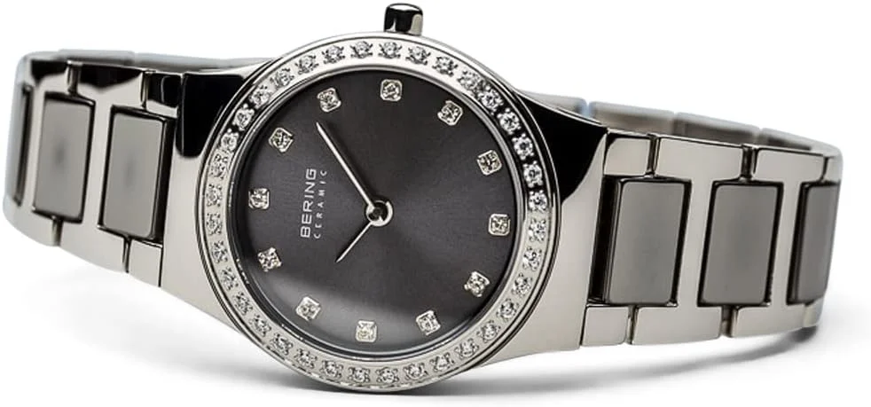 ساعت زنانه برینگ، آنالوگ کوارتز، کالکشن سرامیک، با بند استیل/سرامیک و شیشه سافایر
