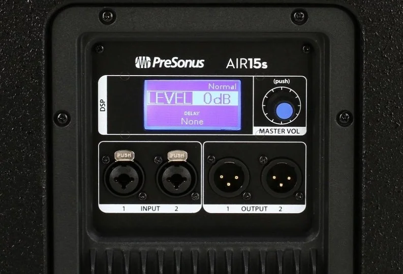ساب ووفر اکتیو تقویت صدای PreSonus AIR15S، آمپلی فایر کلاس D / ووفر 15 اینچی، توان 1200 وات، دو ورودی لاین کمبو XLR-1/4 اینچی بالانس، DSP یکپارچه با EQ و پریست ها، مشکی | AIR15s ساب ووفر اکتیو تقویت صدای PreSonus AIR15S، آمپلی فایر کلاس D / ووفر 15 اینچی، توان 1200 وات، دو ورودی لاین کمبو XLR-1/4 اینچی بالانس، DSP یکپارچه با EQ و پریست ها، مشکی | AIR15s