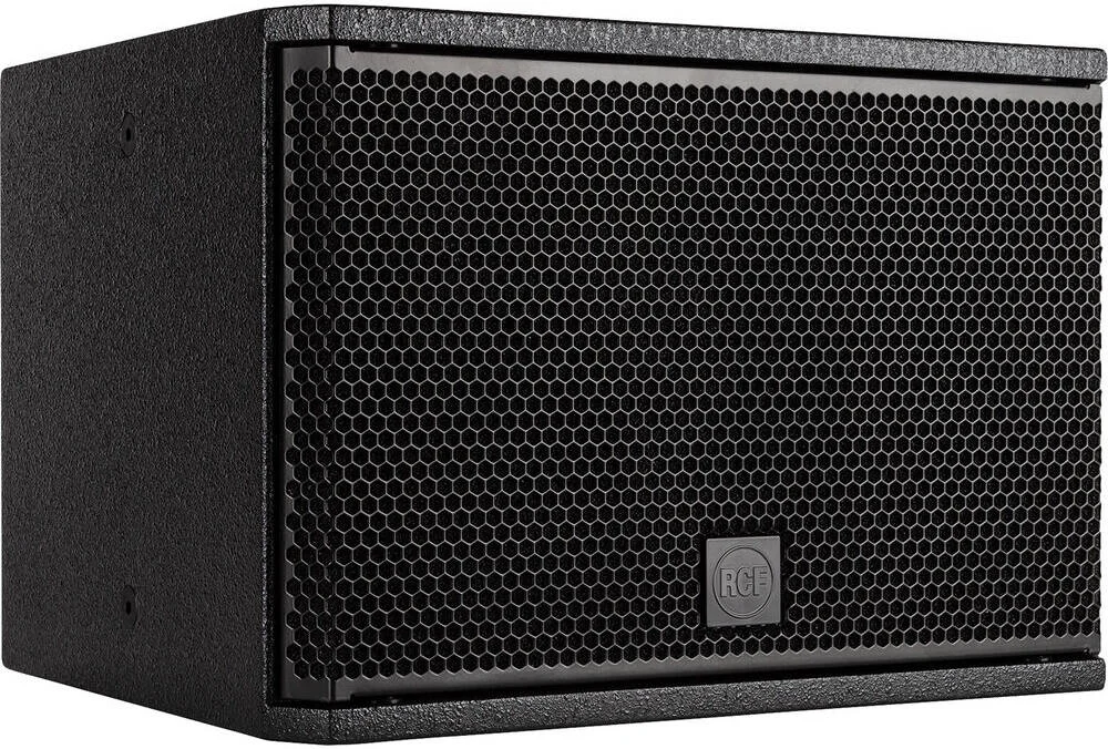 ساب ووفر پسیو ۱۰ اینچی RCF SUB-S10 با طراحی Bass Reflex، توان ۴۰۰ وات RMS، حداکثر SPL ۱۲۴dB، محدوده فرکانس ۵۰-۲۰۰Hz، بدنه تخته سه لایه و پایه M20، مشکی | SUB-S10