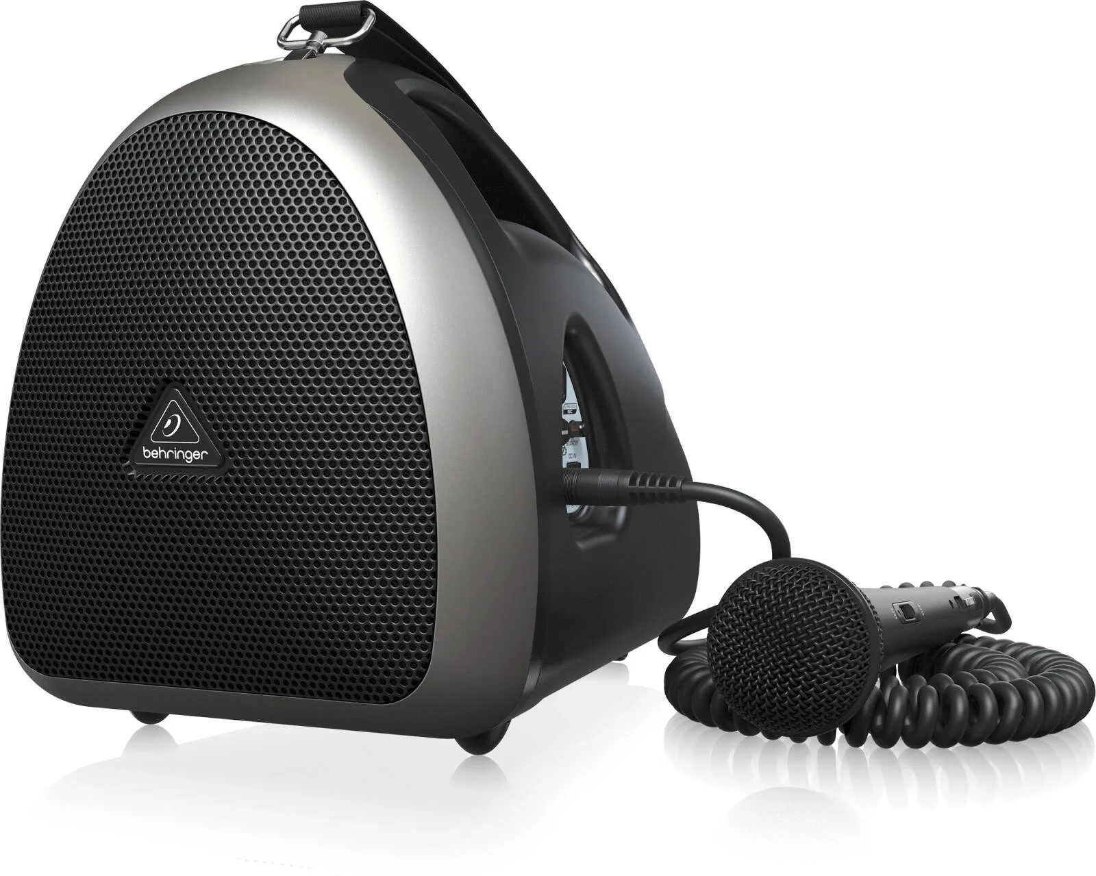 سیستم PA دستی 40 واتی بهرینگر HPA40 با میکروفون، گزینه میکروفون بی سیم و باتری قابل شارژ، مشکی | HPA40
