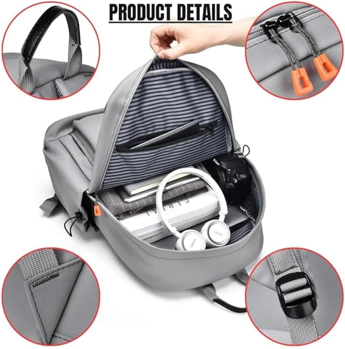 کوله پشتی دو شانه‌ای غیر رسمی ضد آب با ظرفیت بزرگ [20-39] لیتر، چند منظوره برای مسافرت، لپ تاپ 15.6 اینچ، دانشگاه، چمدان، کوله پشتی ورزشی 44 * 17 * 33 سانتی متر