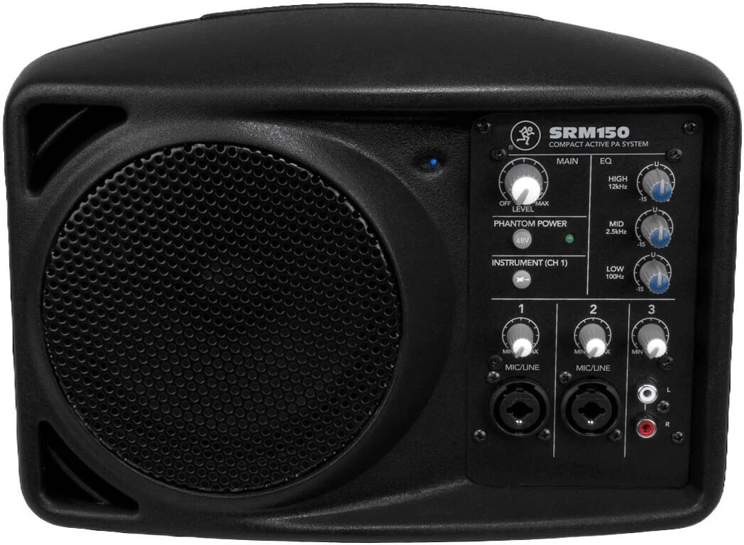 سیستم PA اکتیو کامپکت مکی SRM150 با ووفر 5.25 اینچی و توان 150 وات، میکسر 3 کاناله با اکولایزر 3 باندی، لیمیتر داخلی، توان خروجی 150 وات، آمپلی‌فایر کلاس D، ووفر نئودیمیومی 5.25 اینچی، رنگ مشکی | SRM150