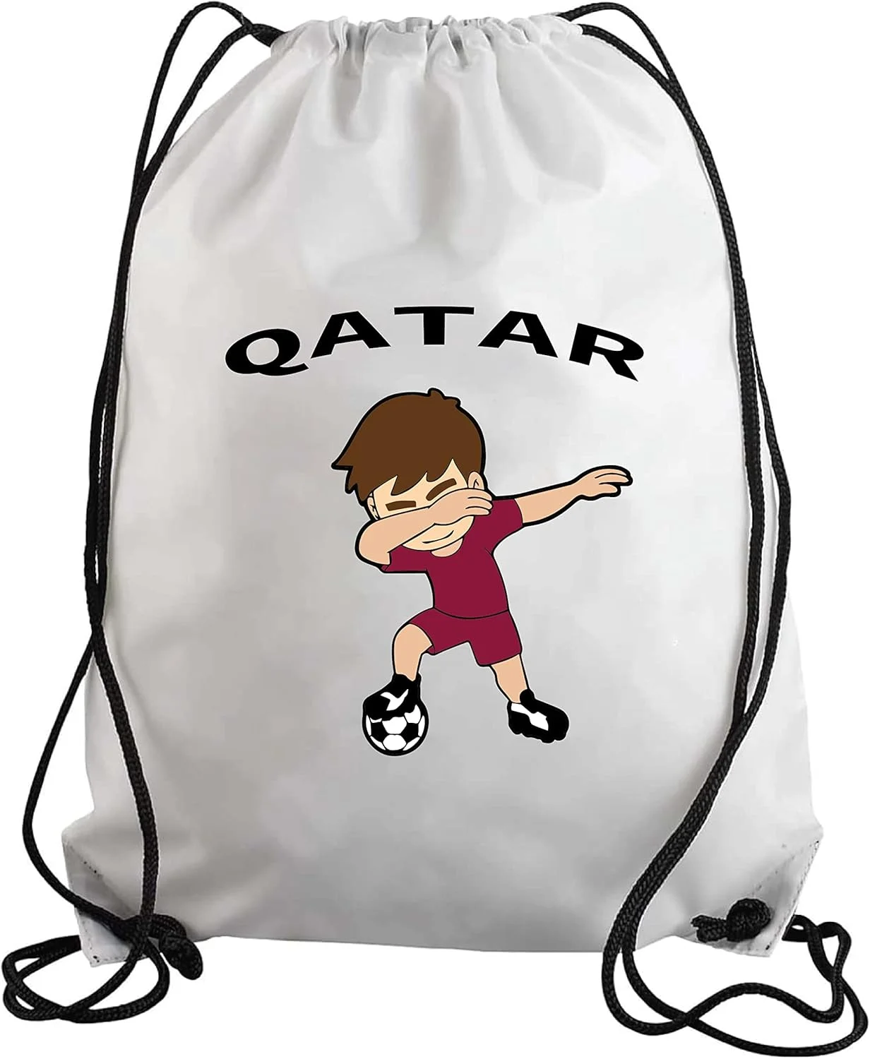 کیف بندکشی فوتبال قطر، کوله پشتی مناسب برای طرفداران ورزش، مناسب برای بزرگسالان و کودکان