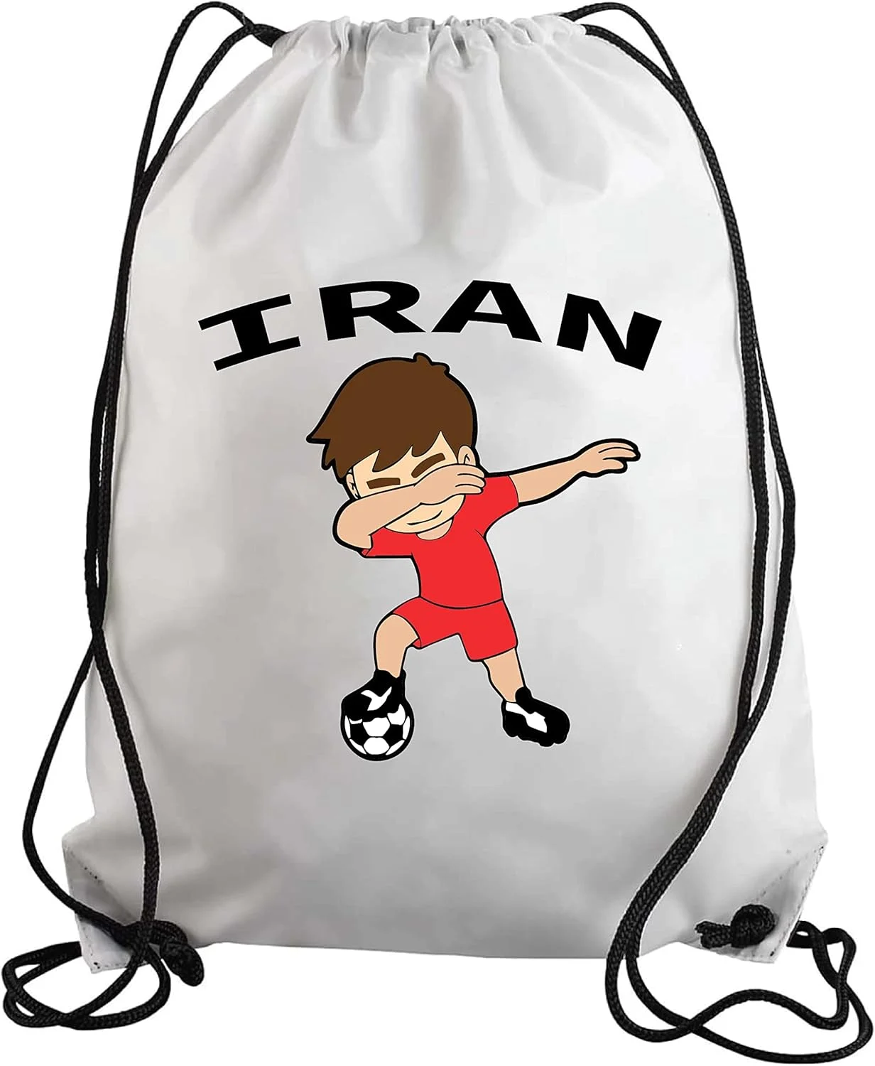 کیف بندکشی طرح فوتبال ایران، مناسب برای طرفداران ورزشی، کوله پشتی سواری، مناسب برای بزرگسالان و کودکان