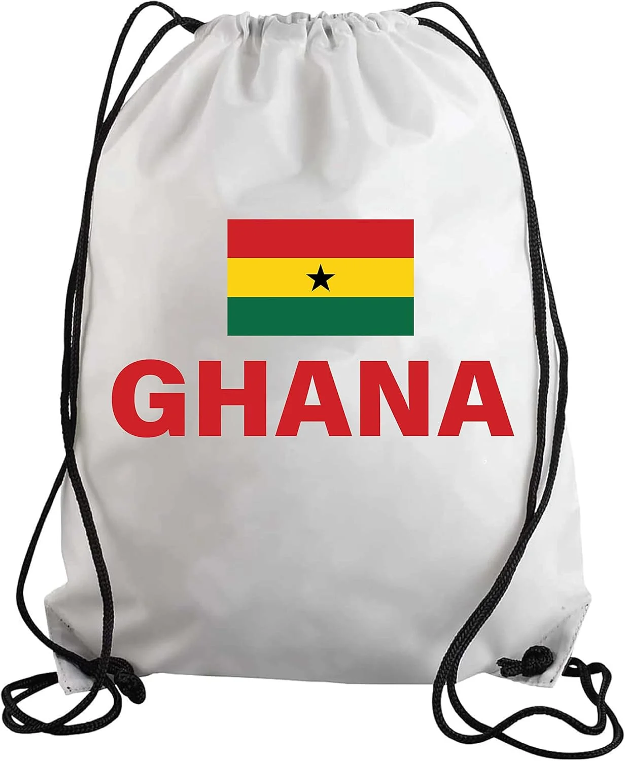 کیف بندکشی فوتبال غنا، کوله پشتی مناسب برای طرفداران ورزش، مناسب برای بزرگسالان و کودکان