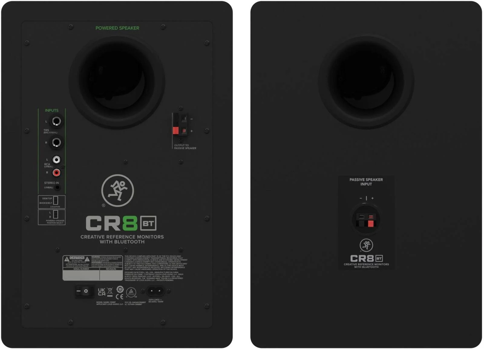 مانیتورهای استودیویی اکتیو Mackie CR8BT با کنترل تُن و بلوتوث، ووفر بافته شده 8 اینچی، آمپلی فایر کلاس D با توان پیک 160 وات، تیوتر گنبدی ابریشمی با توری محافظ، TRS، RCA و 3.5 میلی متری، مشکی | CR8BT مانیتورهای استودیویی اکتیو Mackie CR8BT با کنترل تُن و بلوتوث، ووفر بافته شده 8 اینچی، آمپلی فایر کلاس D با توان پیک 160 وات، تیوتر گنبدی ابریشمی با توری محافظ، TRS، RCA و 3.5 میلی متری، مشکی | CR8BT