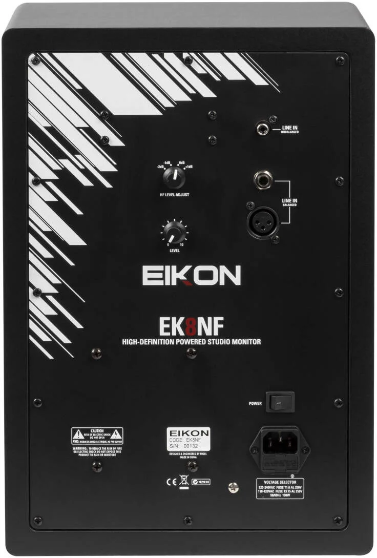مانیتور استودیویی نزدیک EIKON EK8NF، محفظه دو طرفه، تیوتر گنبدی 1 اینچی، ووفر 8 اینچی با مخروط تقویت شده فایبرگلاس، جک 1/4 اینچی، XLR-F، اتصالات RCA، مشکی | EK8NF مانیتور استودیویی نزدیک EIKON EK8NF، محفظه دو طرفه، تیوتر گنبدی 1 اینچی، ووفر 8 اینچی با مخروط تقویت شده فایبرگلاس، جک 1/4 اینچی، XLR-F، اتصالات RCA، مشکی | EK8NF