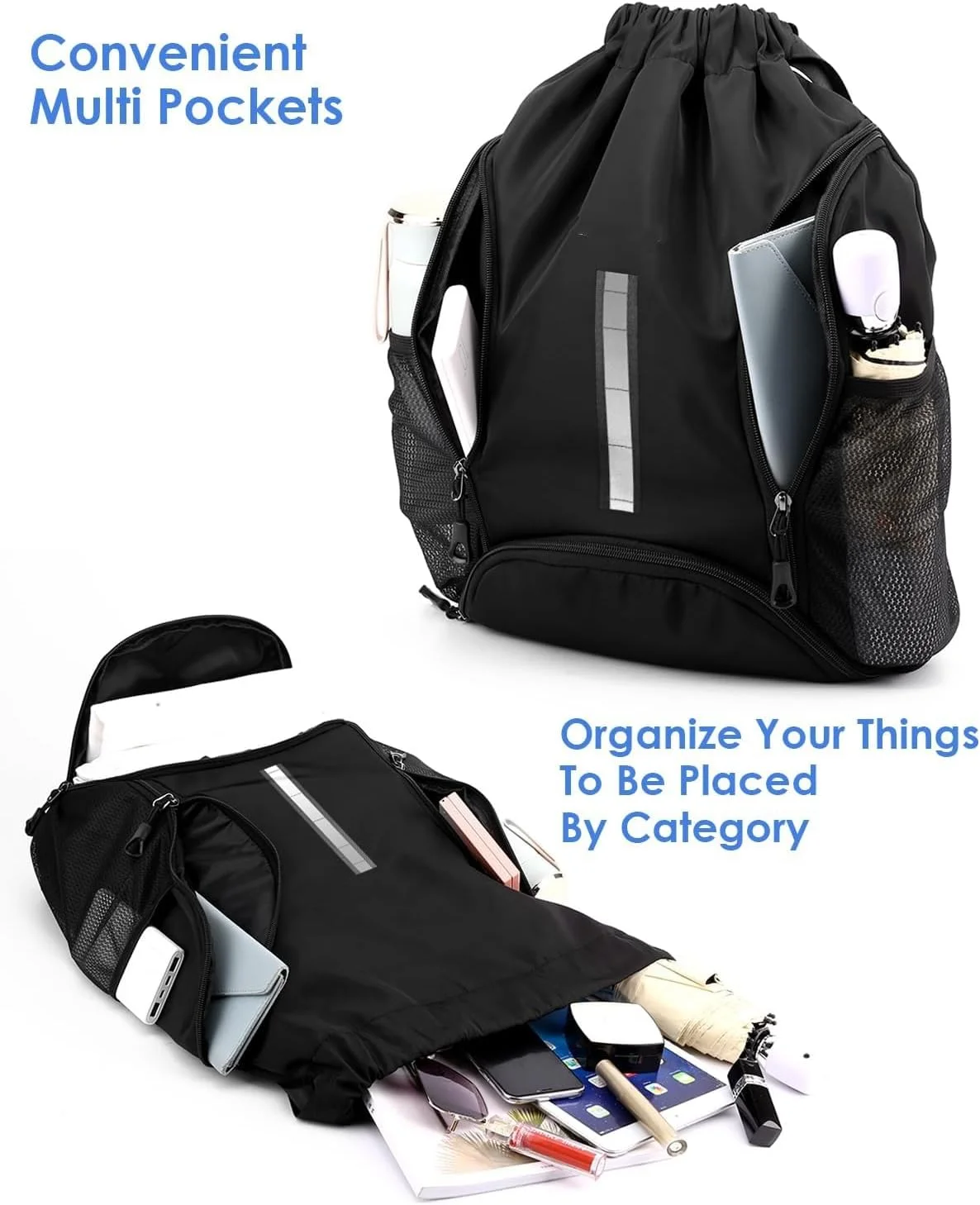 کوله پشتی ورزشی بند دار، کوله پشتی فوتبال، کیف بسکتبال، کیف فوتبال با محفظه توپ و کفش