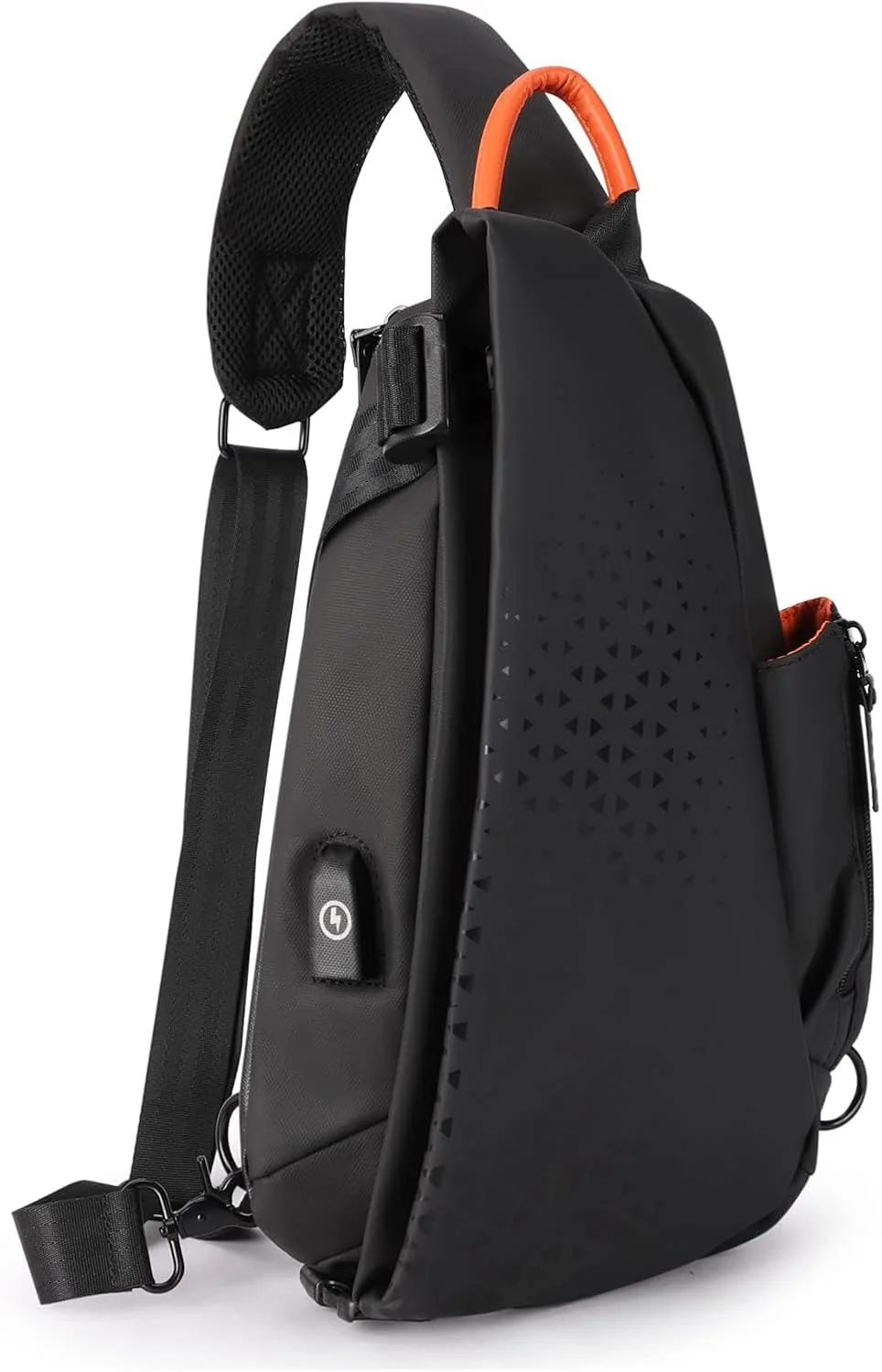 کیف دوشی ضد سرقت سیوسی، کوله پشتی کوچک یک طرفه، کیف سینه ای ضد آب (مشکی)