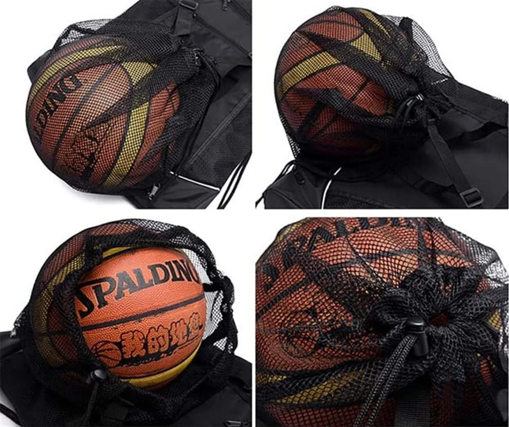 کوله پشتی بند دار SYOSI، کوله پشتی بند دار با جیب زیپ دار و جیب های توری بطری آب، کیف ورزشی بند دار برای بسکتبال، فوتبال، شنا، کوله پشتی ورزشی مسافرتی در فضای باز برای مردان و زنان