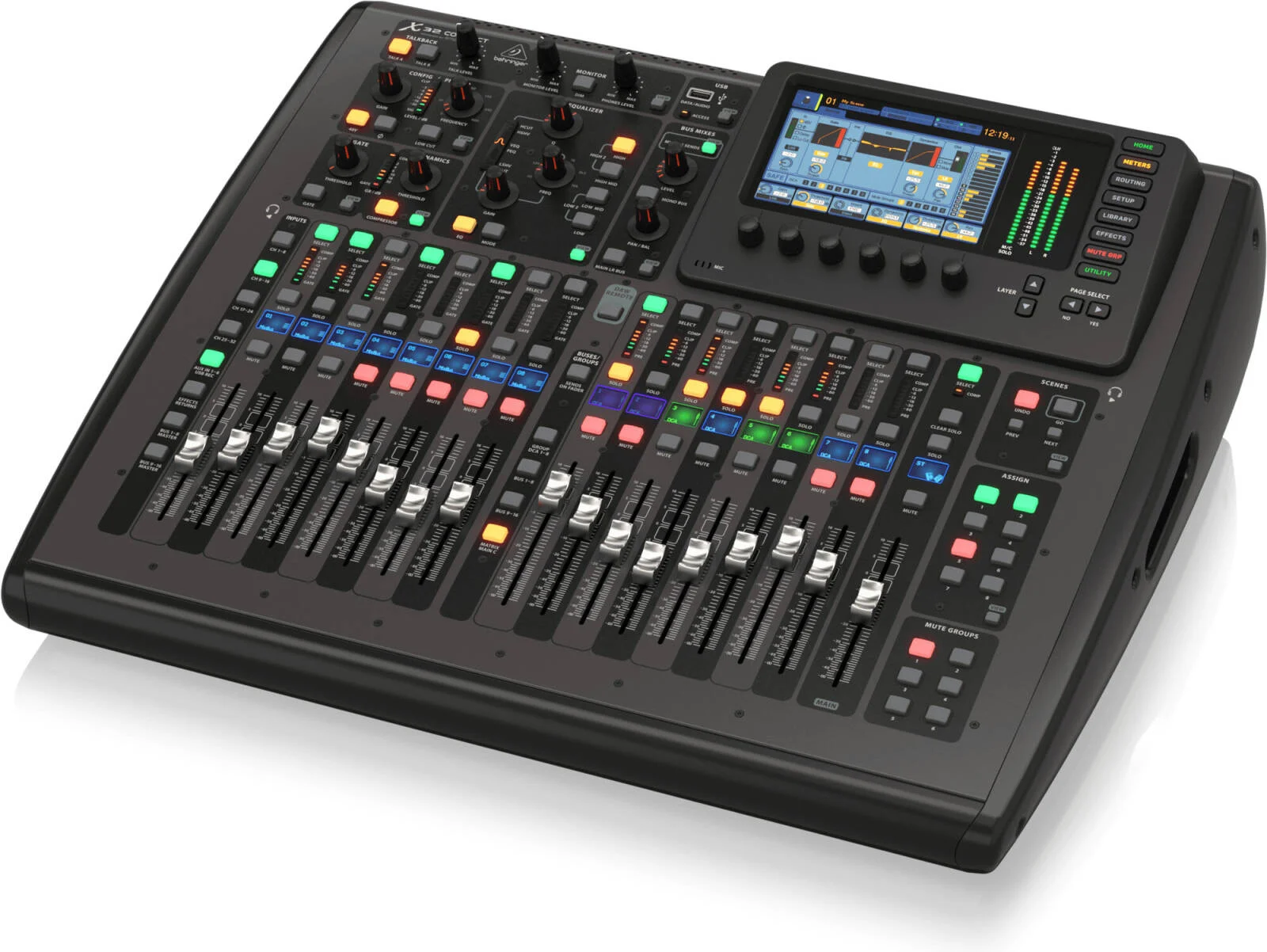 میکسر دیجیتال جمع و جور Behringer X32 COMPACT با 40 ورودی، 25 باس، 16 پری امپ Midas قابل برنامه ریزی، 17 فیدر موتوری، LCD کانال، رابط صوتی 32 کاناله | X32COMPACT میکسر دیجیتال جمع و جور Behringer X32 COMPACT با 40 ورودی، 25 باس، 16 پری امپ Midas قابل برنامه ریزی، 17 فیدر موتوری، LCD کانال، رابط صوتی 32 کاناله | X32COMPACT