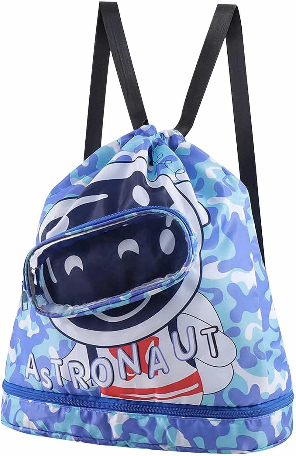 کیف شنا فضانورد آبی تزویق، کوله پشتی ساحلی بند دار ضد آب، کوله پشتی شنا خشک و مرطوب برای شناگران