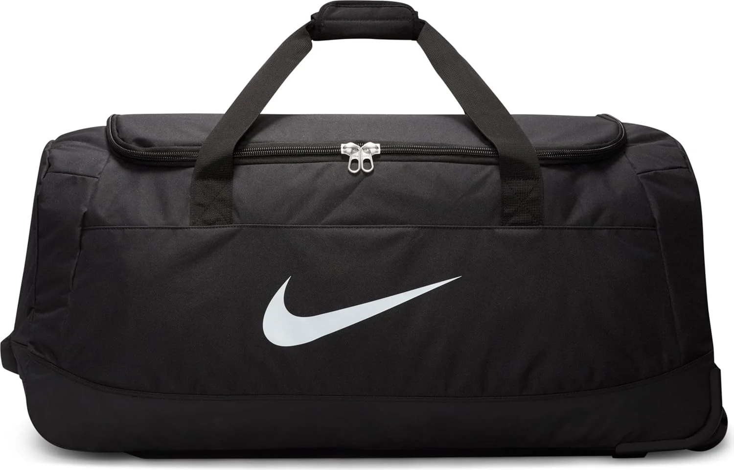 کیف ورزشی چرخ دار نایکی مدل Club Team Swoosh BA5199-010، ابعاد 82x35x38 سانتی متر، حجم 120 لیتر، مشکی (مشکی/سفید)