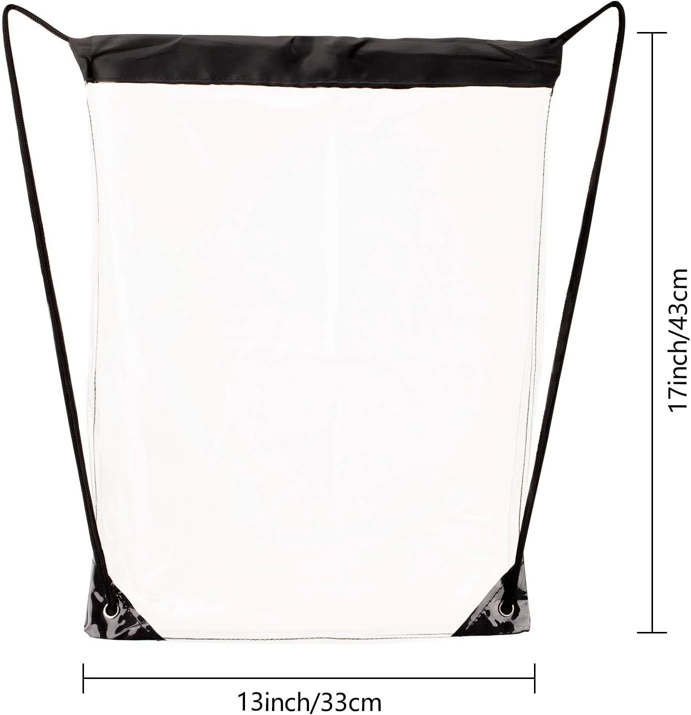 کیف های بند دار شفاف تزویق، کیف کوچک شفاف ضد آب برای استادیوم، دانشگاه ها، رویدادهای ورزشی، کار، کنسرت (2 عدد)