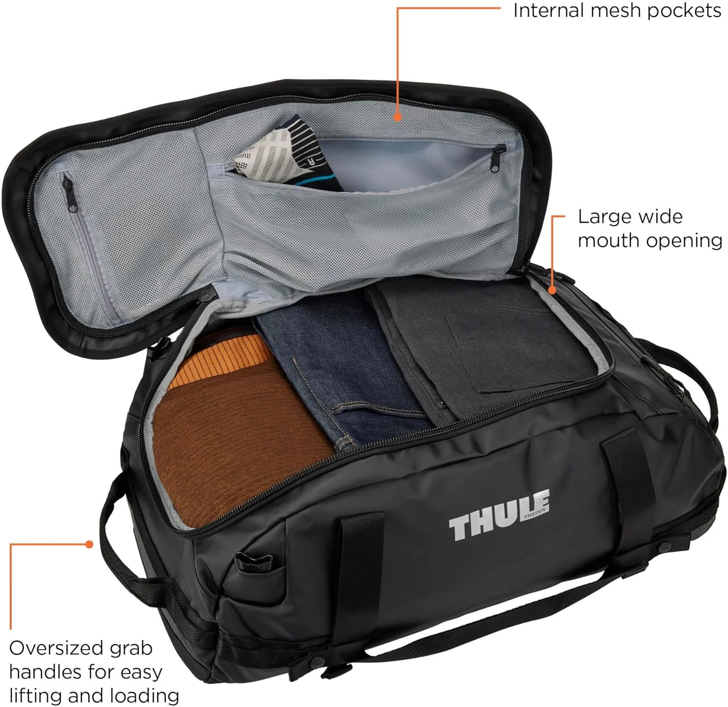 کیف دافل Thule Chasm 40 لیتری، مشکی کیف دافل Thule Chasm 40 لیتری، مشکی