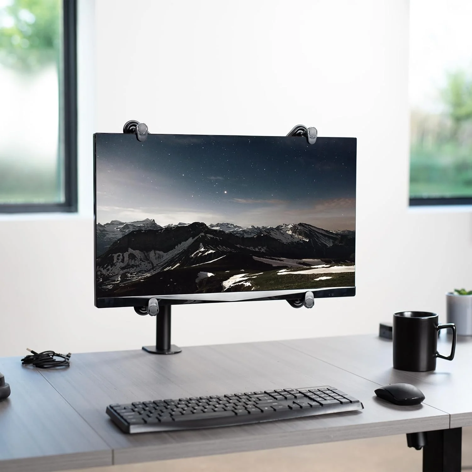 آداپتور VESA برای نصب مانیتور LED LCD سایز ۲۰ تا ۳۰ اینچ، براکت نصب ۷۵ و ۱۰۰ میلی‌متری، مدل Stand-VAD1