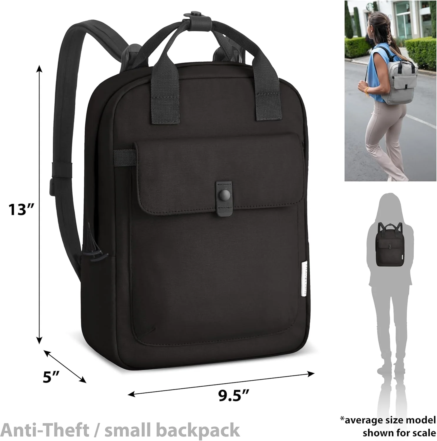 کیف کوله پشتی کوچک ضد سرقت تراولون مدل Origin - SILVADUR TREATED