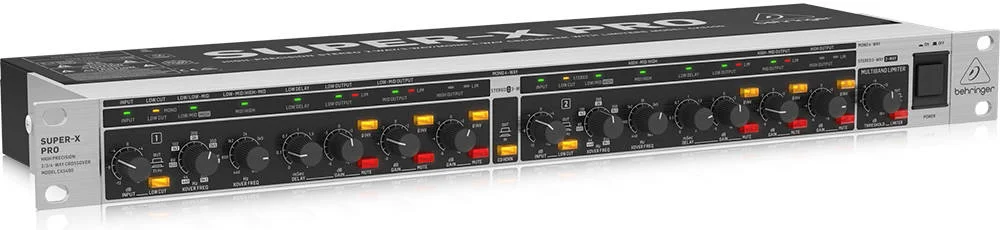 کراساوور استریو ۲ راه/۳ راه/مونو ۴ راه Behringer Super X Pro CX3400 V2 با لیمیتر، تاخیر زمانی، اکولایزر هورن و خروجی ساب ووفر | CX3400-V2 کراساوور استریو ۲ راه/۳ راه/مونو ۴ راه Behringer Super X Pro CX3400 V2 با لیمیتر، تاخیر زمانی، اکولایزر هورن و خروجی ساب ووفر | CX3400-V2