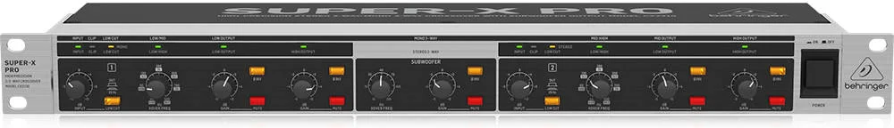 کراس اوور چند کاناله Behringer Super-X Pro، با خروجی ساب ووفر، فیلترهای 24 dB/Octave، انواع فیلتر Linkwitz-Riley، حالت های استریو 2 طرفه / مونو 3 طرفه، 2 ورودی XLR، رک 1U، مشکی | CX2310 V2 کراس اوور چند کاناله Behringer Super-X Pro، با خروجی ساب ووفر، فیلترهای 24 dB/Octave، انواع فیلتر Linkwitz-Riley، حالت های استریو 2 طرفه / مونو 3 طرفه، 2 ورودی XLR، رک 1U، مشکی | CX2310 V2