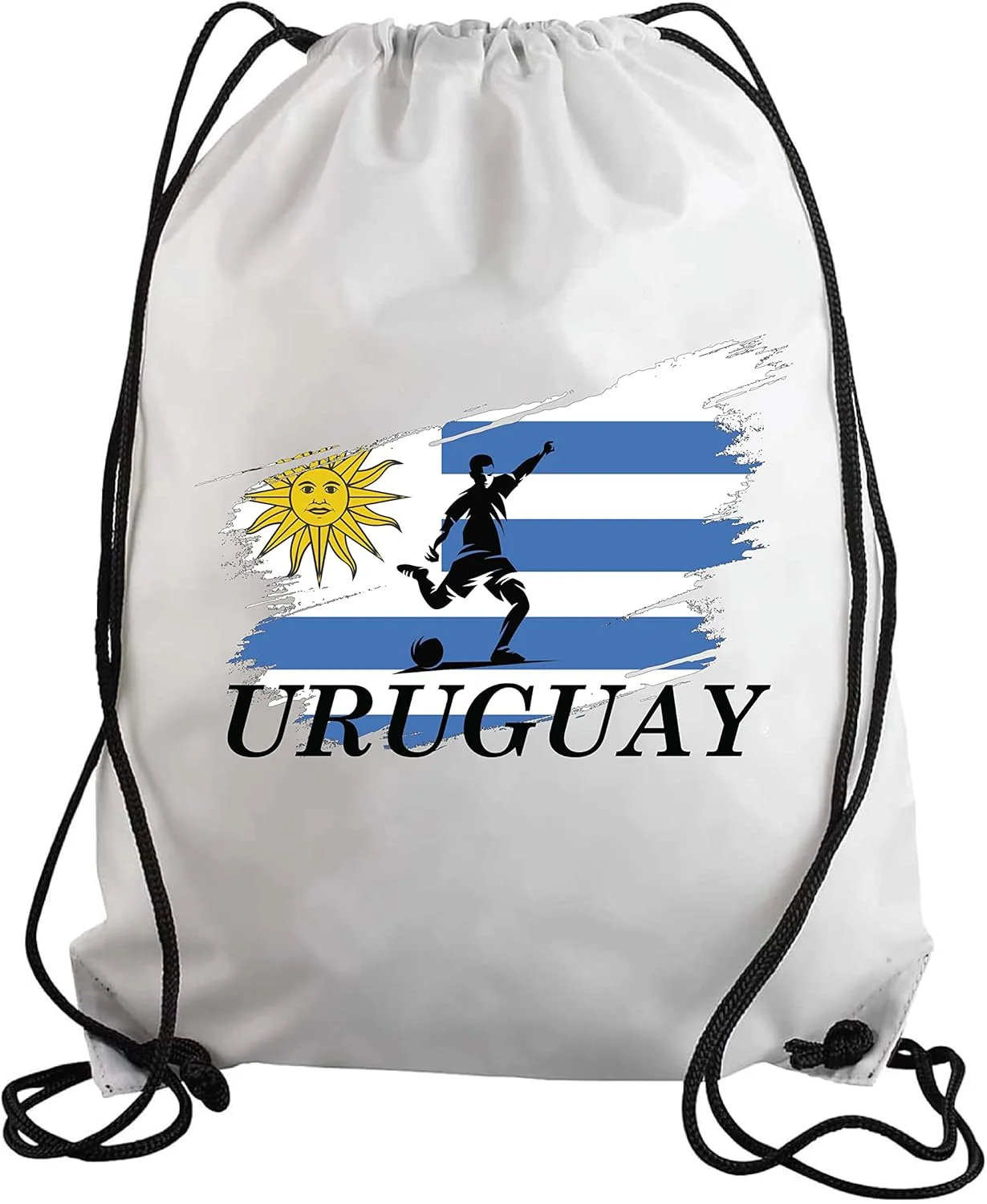 کیف بندکشی فوتبال اروگوئه، مناسب برای طرفداران ورزش، کوله پشتی سواری، مناسب برای بزرگسالان و کودکان