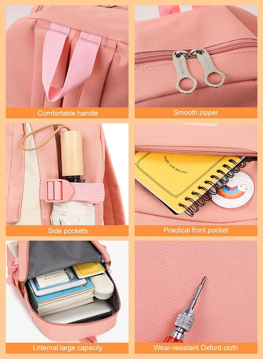کیف مدرسه ای کودکانه URbazaar، کوله پشتی دانش آموزی، کوله پشتی مدرسه، بند شانه ای قابل تنظیم، کیف کتاب ضد آب با ظرفیت زیاد، کیف مدرسه ابتدایی راهنمایی دبیرستان