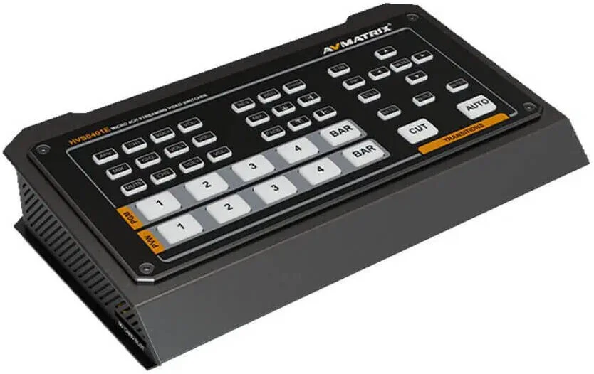 سوییچر ویدئویی AVMATRIX HVS0401E، ورودی 1-3 HDMI، ورودی 4 HDMI/DP، عملکرد PIP، اندازه و موقعیت قابل تنظیم، رابط GPIO برای سیستم Tally زنده، USB Type-C برای ضبط ویدئو (UVC) | HVS0401E