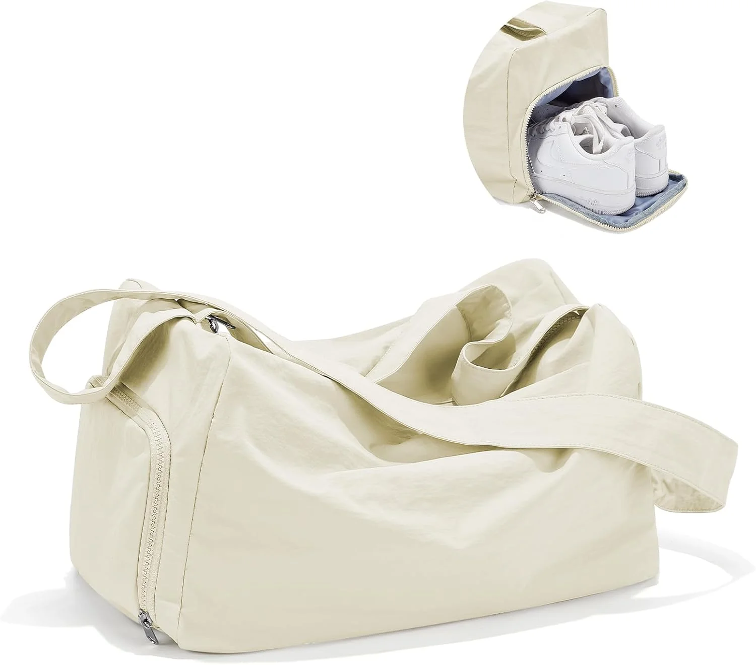 کیف ورزشی کوچک با محفظه کفش، کیف دافل ورزشی برای مسافرت بانوان، کیف دستی ضد آب سبک وزن برای شنا، یوگا، رقص