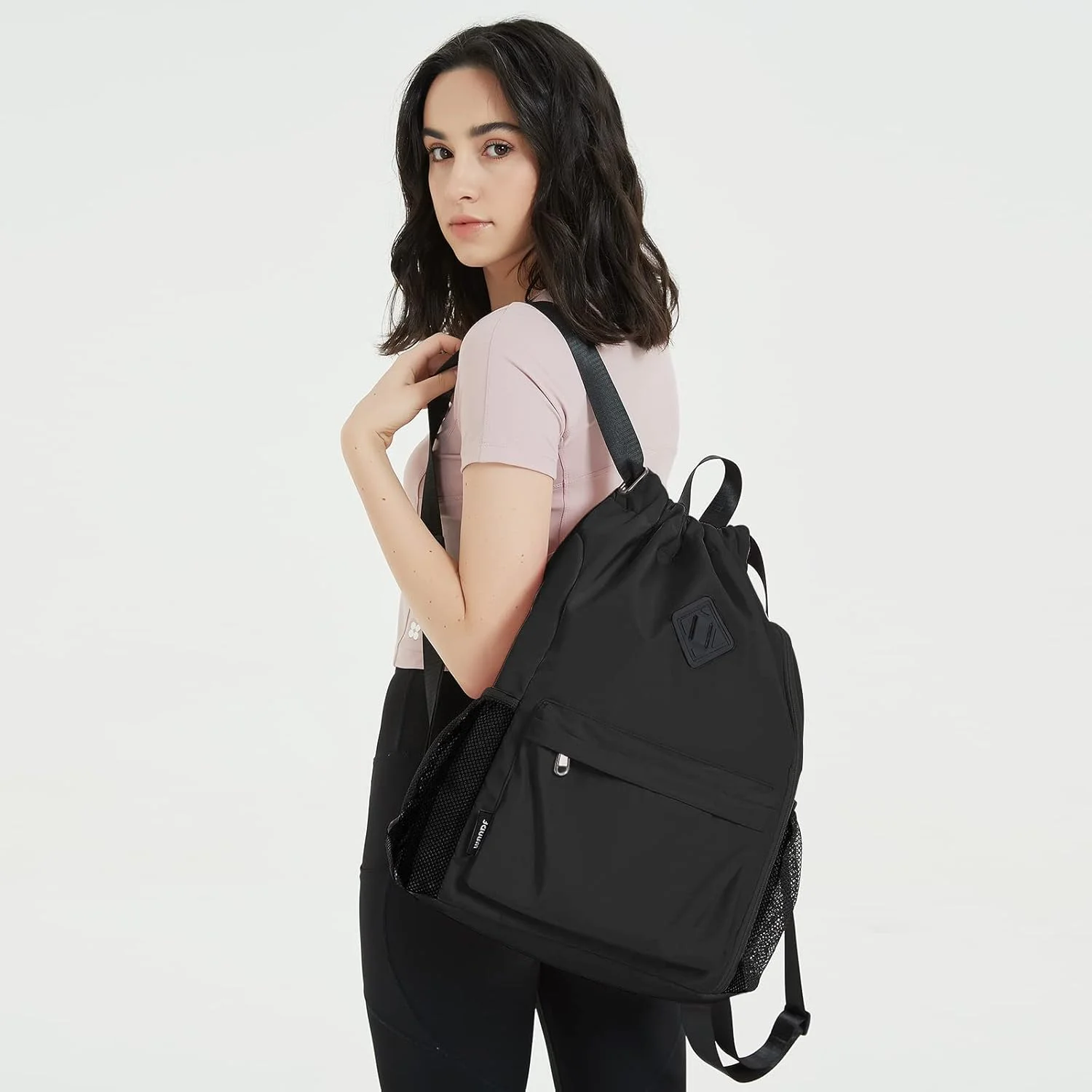 کیف کوله پشتی بند دار WANDF، کیف ورزشی باشگاه با محفظه کفش، کوله پشتی بند دار مقاوم در برابر آب برای زنان و مردان