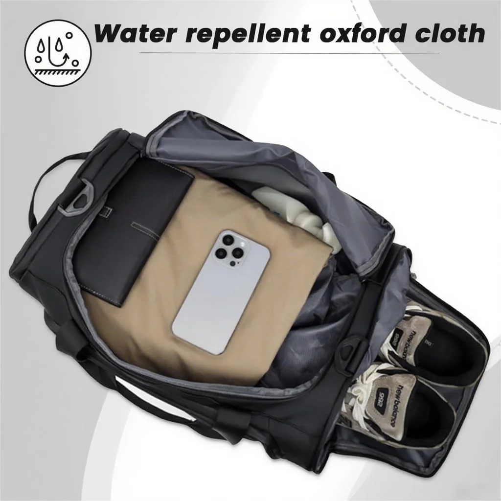 کوله پشتی ورزشی ضد آب 40 لیتری مناسب آقایان و بانوان، کیف بزرگ مسافرتی با محفظه های جداگانه برای وسایل خیس و کفش، کیف بادوام چند منظوره برای شنا، یوگا، پیاده روی، کمپینگ، سفر، دارای بند شانه برای حمل