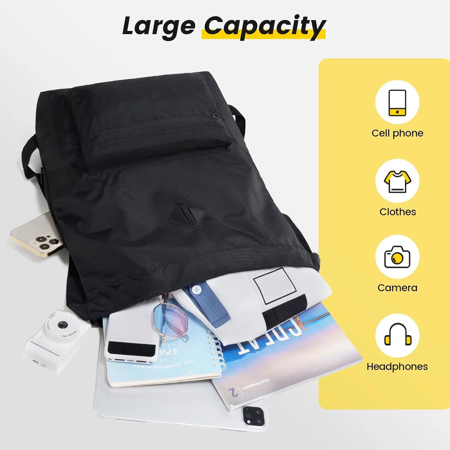 کیف کوله پشتی بند دار Vorspack ضد آب با جیب کناری برای مردان و زنان