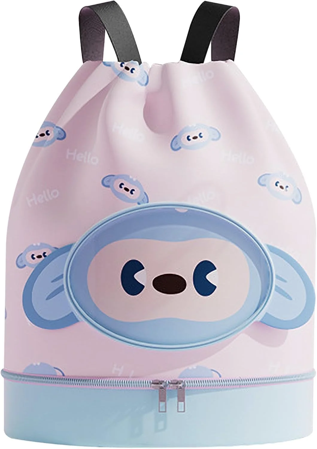 کیف شنا بندکشی ضد آب - محفظه های جداگانه خشک/مرطوب با جیب کفش برای شنا، ساحل، باشگاه و یوگا - کوله پشتی آکسفورد سبک وزن برای مردان و زنان (45x33x10 سانتی متر)