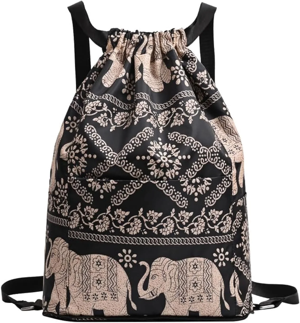 کوله پشتی بند دار ضد آب با ظرفیت بزرگ، کیف ورزشی تاشو برای مردان و زنان، کیف بند دار سبک وزن مسافرتی ورزشی با قابلیت جداسازی خشک و تر، طرح فیل