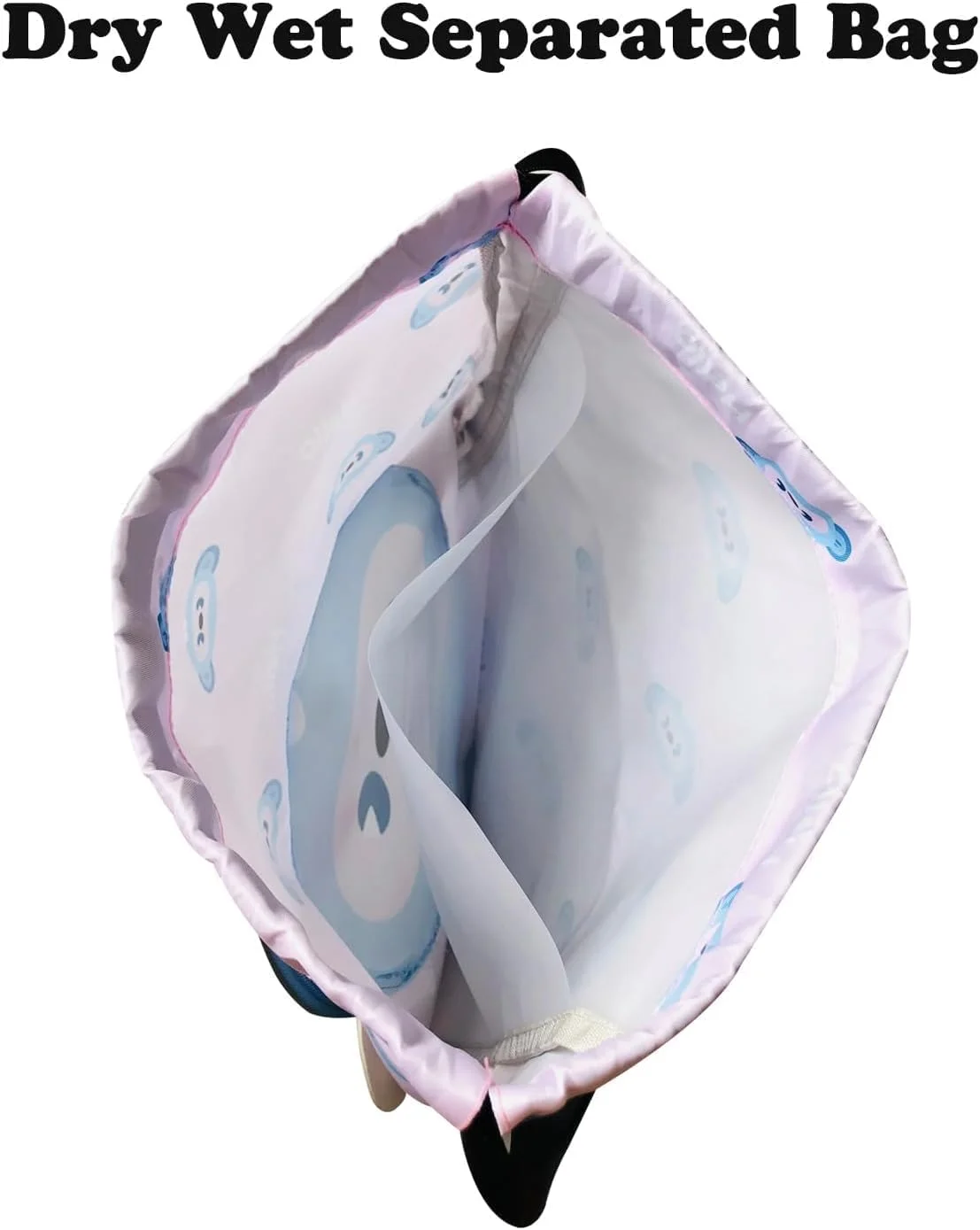 کیف شنا بندکشی ضد آب - محفظه های جداگانه خشک/مرطوب با جیب کفش برای شنا، ساحل، باشگاه و یوگا - کوله پشتی آکسفورد سبک وزن برای مردان و زنان (45x33x10 سانتی متر)