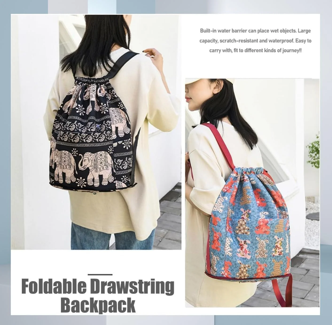 کوله پشتی بند دار ضد آب با ظرفیت بزرگ، کیف ورزشی تاشو برای مردان و زنان، کیف بند دار سبک وزن مسافرتی ورزشی با قابلیت جداسازی خشک و تر، طرح فیل کوله پشتی بند دار ضد آب با ظرفیت بزرگ، کیف ورزشی تاشو برای مردان و زنان، کیف بند دار سبک وزن مسافرتی ورزشی با قابلیت جداسازی خشک و تر، طرح فیل