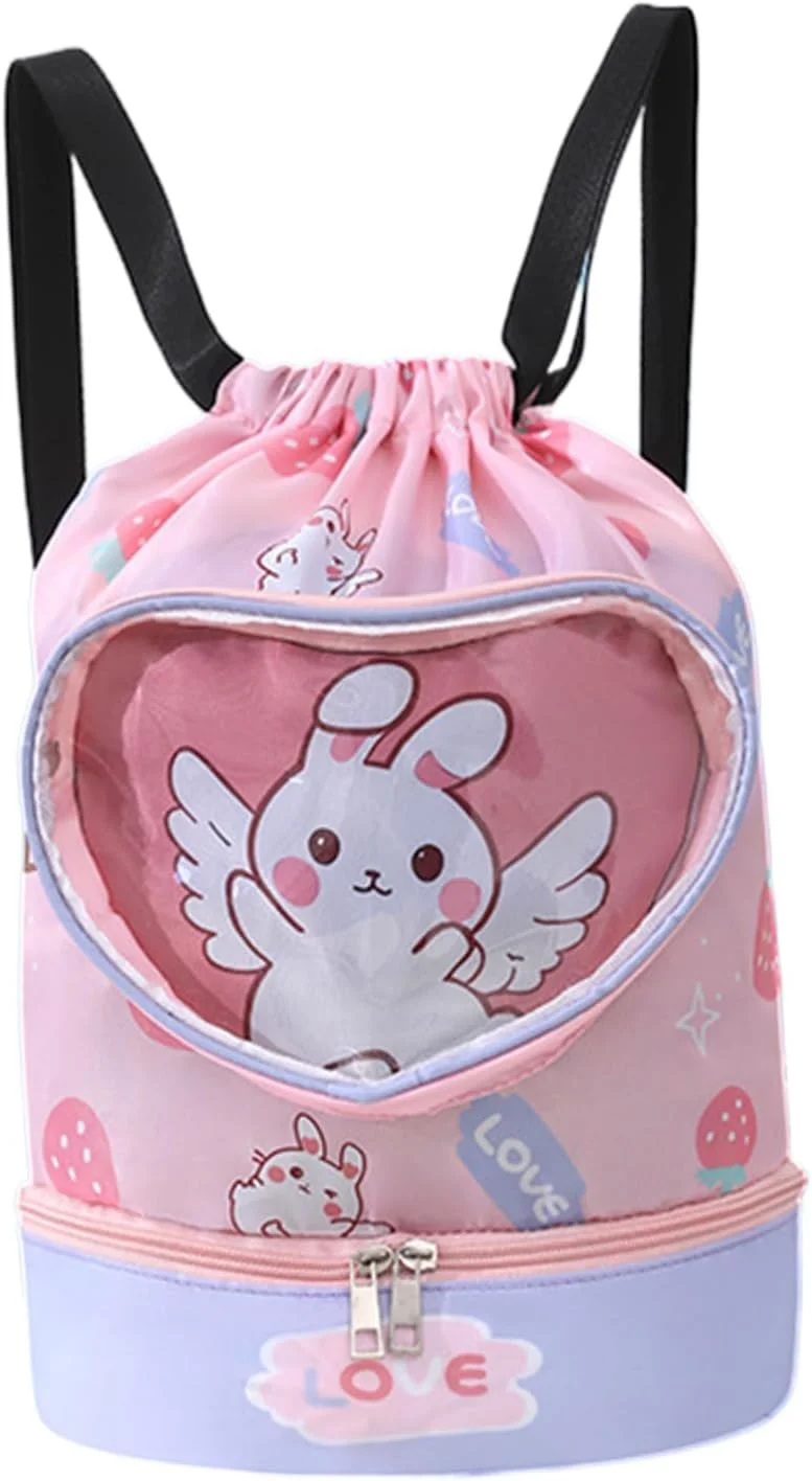 کیف شنا کودکانه، کوله پشتی ضد آب ساحلی، جدا کننده وسایل خیس و خشک، کیف ورزشی کارتونی برای استخر، مدرسه، مسافرت و کمپینگ، 36x30 سانتی متر، چند رنگ