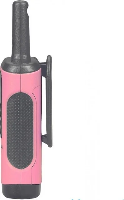 جفت بیسیم موتورولا صورتی، بدون نیاز به مجوز، آنالوگ، با باتری های نوع AAA، صفحه نمایش LCD، ۸ کانال و برد تا ۴ کیلومتر | TLKR-T41-P