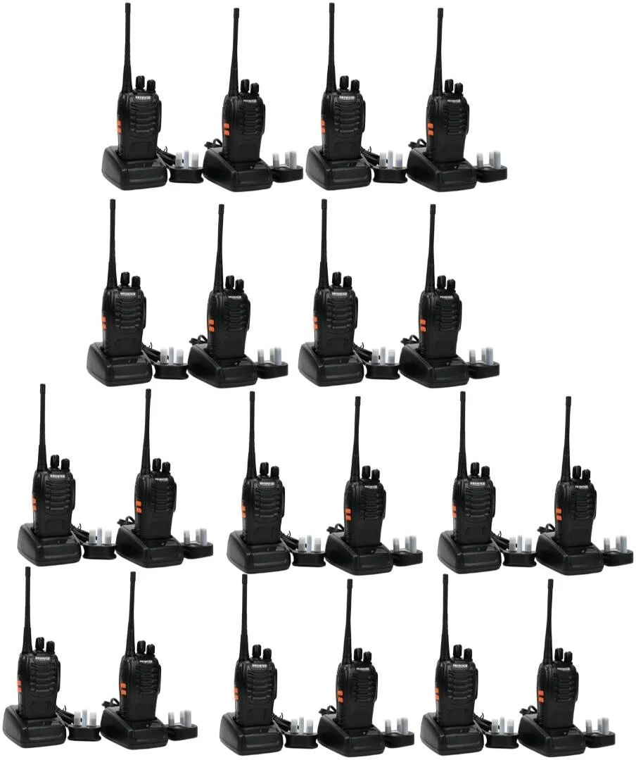 دستگاه بیسیم دو طرفه پرومِیج کانکت مدل PC-WT-700، بسته دوتایی، 420-450 مگاهرتز، 16 کانال، باتری 1500 میلی آمپر، آلارم اضطراری، چراغ قوه، عملکرد VOX، کیفیت بالا و قابل اعتماد، بسته 20 تایی | PC-WT-700