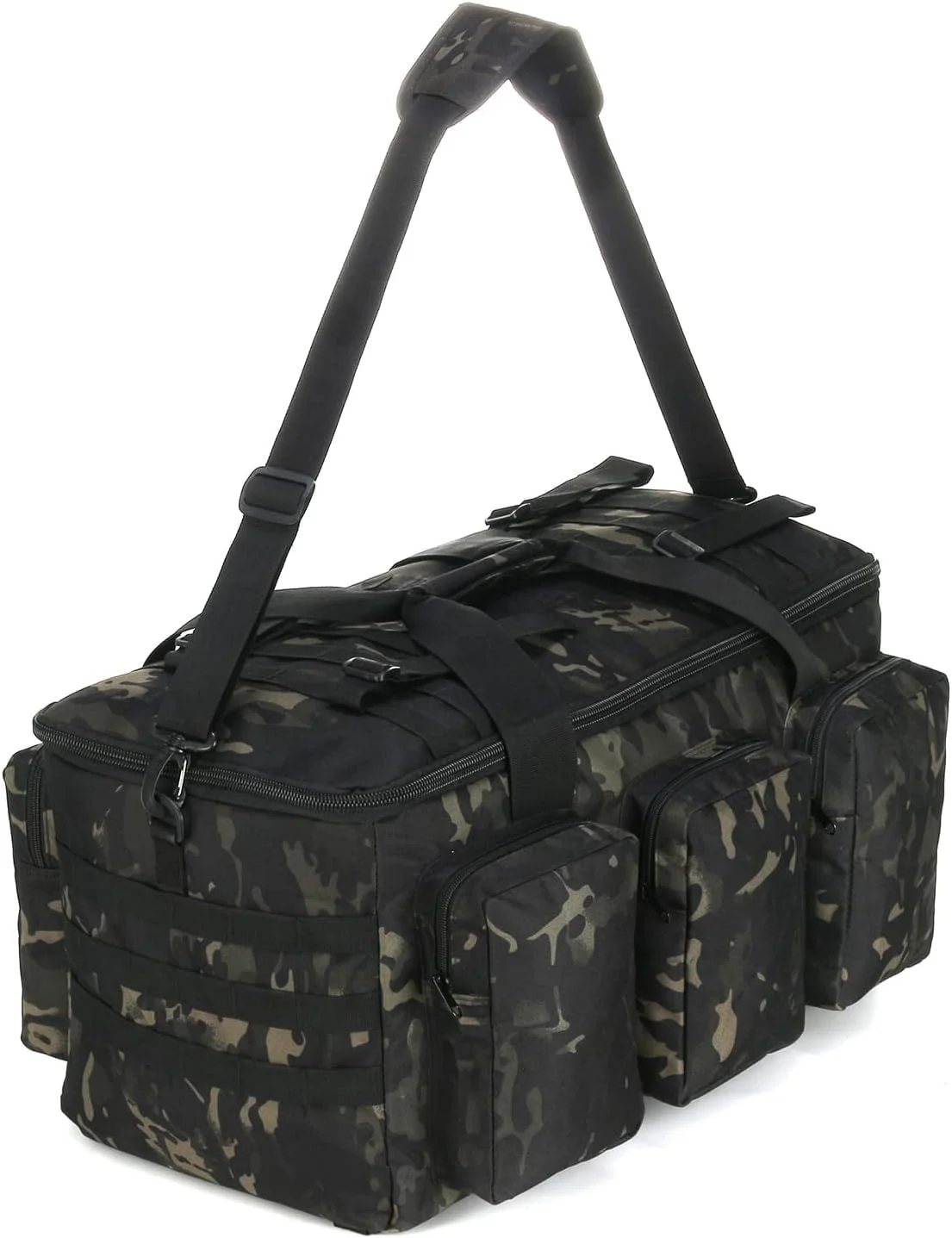 کیف دافل نظامی Sparklekle، کیف ورزشی 50 لیتری مردانه، کوله پشتی آخر هفته قابل تبدیل برای مسافرت های ورزشی و کمپینگ، 50 لیتر - Dark-Camo، 50.8 سانتی متر x 30.5 سانتی متر x 30.5 سانتی متر