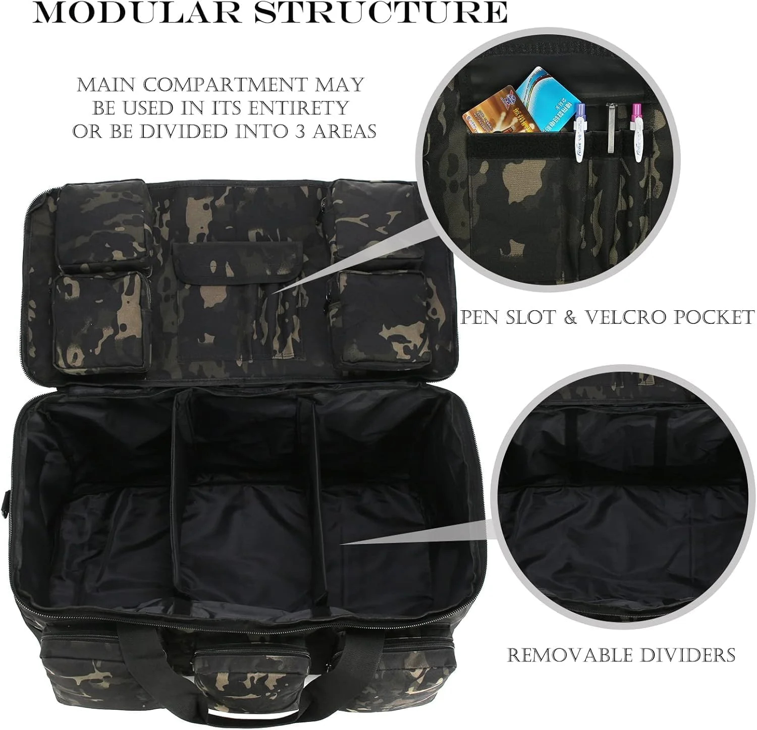 کیف دافل نظامی Sparklekle، کیف ورزشی 50 لیتری مردانه، کوله پشتی آخر هفته قابل تبدیل برای مسافرت های ورزشی و کمپینگ، 50 لیتر - Dark-Camo، 50.8 سانتی متر x 30.5 سانتی متر x 30.5 سانتی متر کیف دافل نظامی Sparklekle، کیف ورزشی 50 لیتری مردانه، کوله پشتی آخر هفته قابل تبدیل برای مسافرت های ورزشی و کمپینگ، 50 لیتر - Dark-Camo، 50.8 سانتی متر x 30.5 سانتی متر x 30.5 سانتی متر