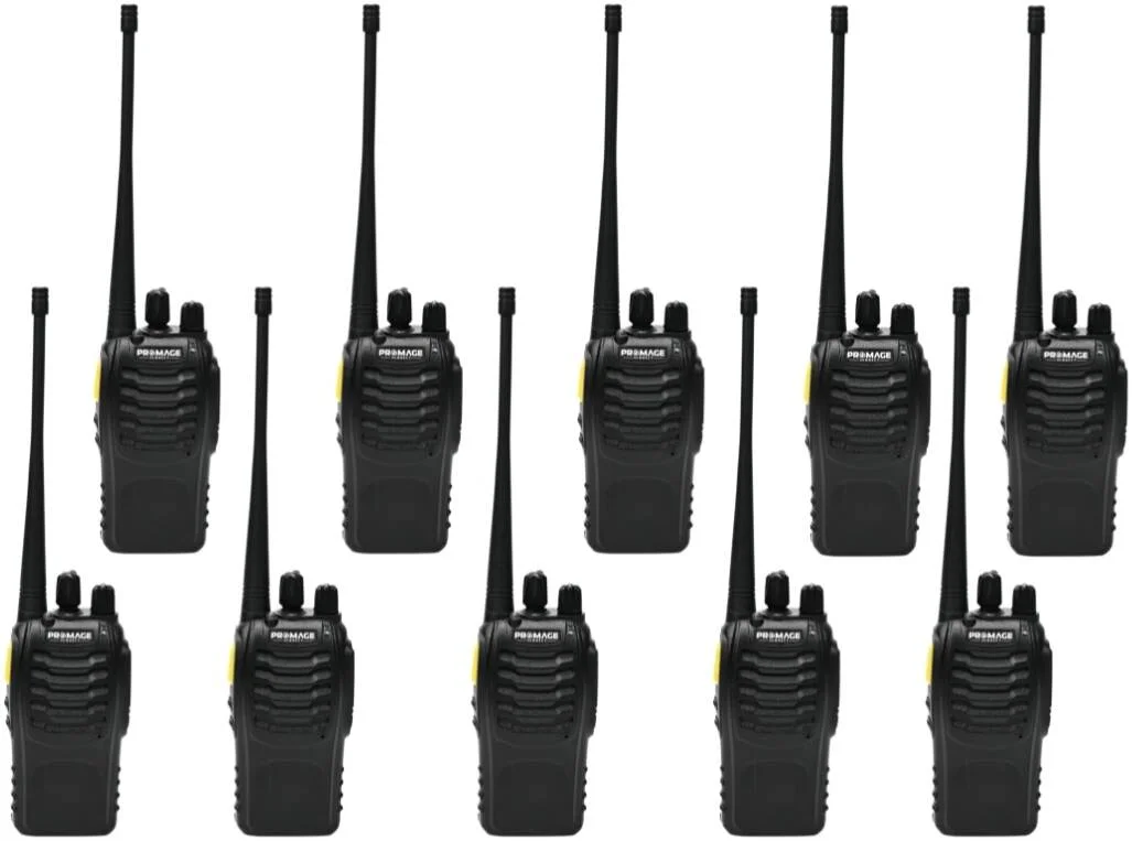 بسته دوتایی ایستگاه رادیویی قابل حمل پرومِیج کانکت مدل PC-WT710، طراحی فشرده و سبک، باتری 1500 میلی آمپر، هندزفری، برای فعالیت های فضای باز و ارتباطات صنعتی، بسته 10 عددی | PC-WT710