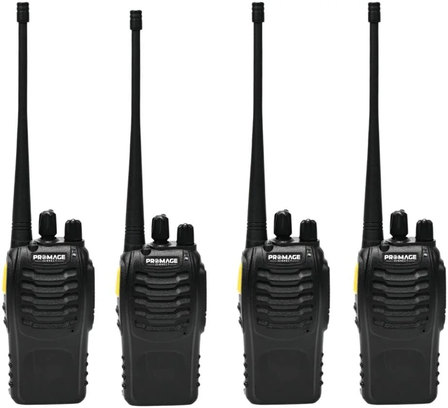 بسته دوتایی رادیو قابل حمل پرومِیج کانکت مدل PC-WT710، طراحی جمع و جور و سبک، باتری 1500 میلی آمپر ساعتی، هندزفری، برای فعالیت های خارج از منزل و ارتباطات صنعتی، بسته 4 عددی | PC-WT710