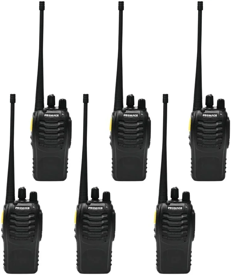 رادیو دو طرفه پرومِیج کانکت PC-WT710، بسته دوتایی، طراحی جمع و جور و سبک، باتری 1500 میلی آمپر، هندزفری، برای فعالیت های خارج از منزل و ارتباطات صنعتی، بسته 6 عددی | PC-WT710